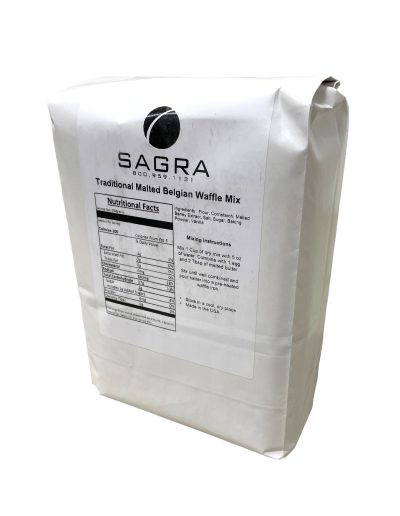 Sagra Traditional Malted Belgian Waffle and Pancake Mix - 5 lbs. Golden Malted Waffle Mix alternative