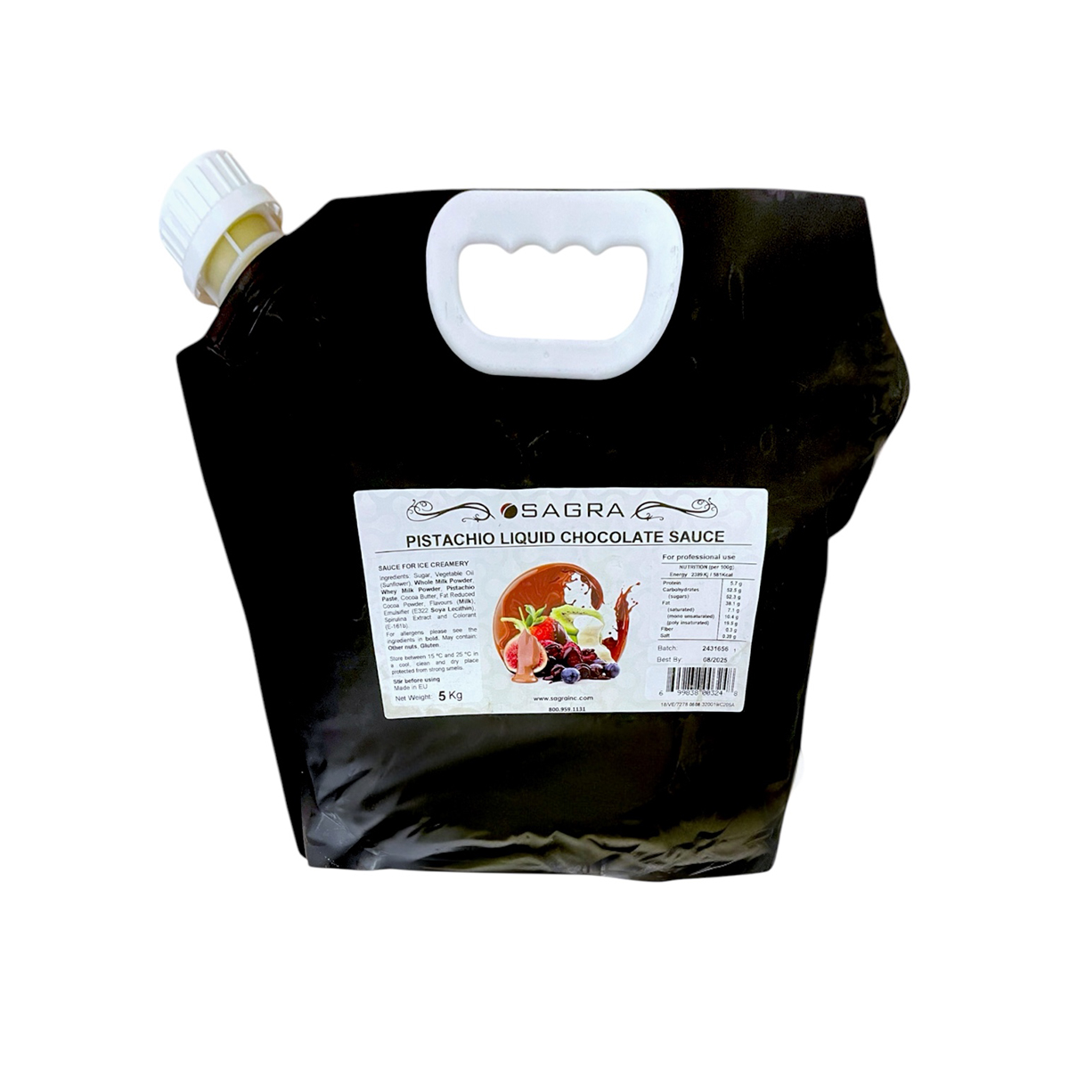 Sagra Pistachio Topping Sauce 11 Lbs. 1 Sagra Inc. Sagra Pistachio Topping Sauce 11 Lbs.