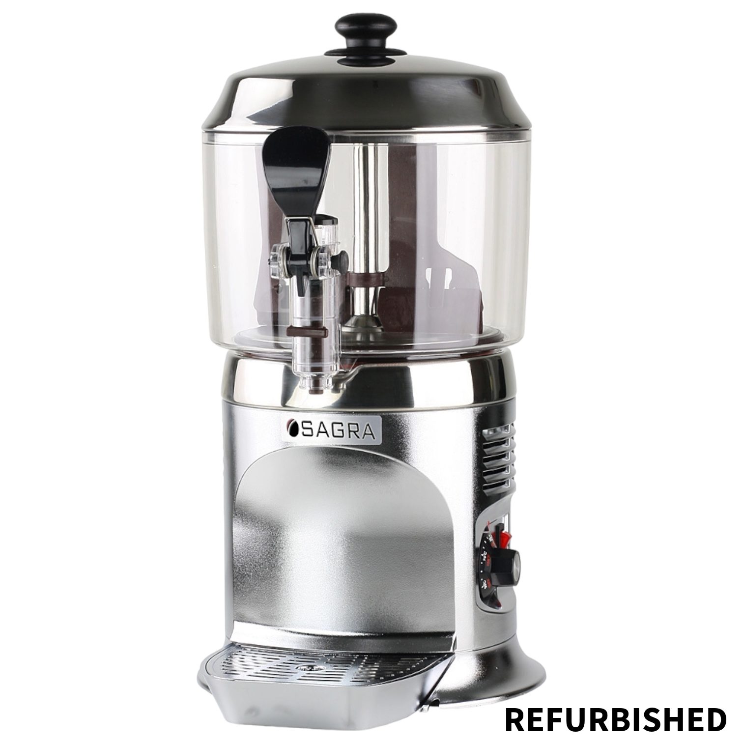 Commercial Chocolate Dispenser - Silver w/ stainless top REFURBISHED 1 Sagra Inc. Commercial Chocolate Dispenser - Silver w/ stainless top REFURBISHED